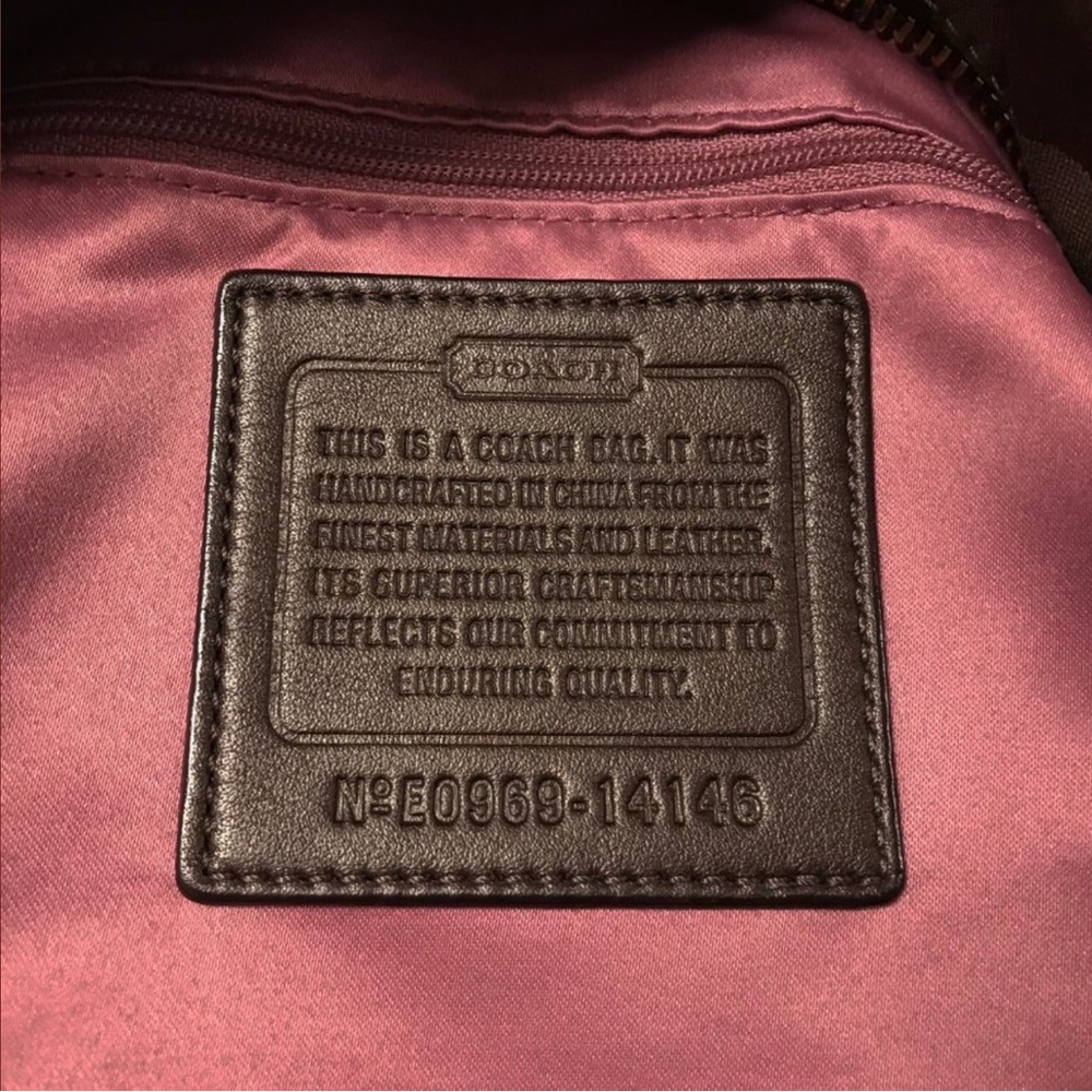 Coach Brown Circle Pattern Shoulder Bag - image 2